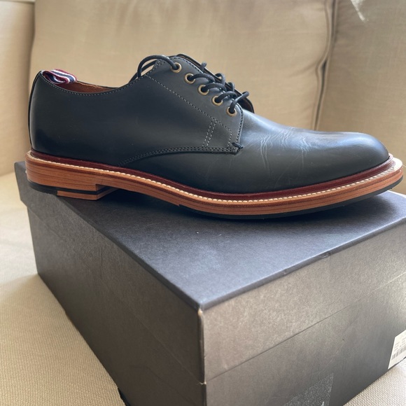 J. Crew | Shoes | Jcrew Oar Stripe Plain Toe Italian Leather Derby ...